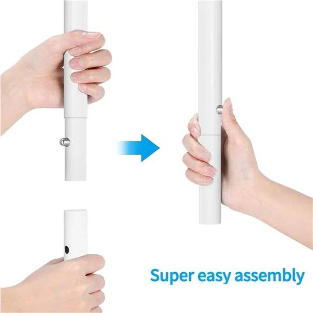 Simple Trending Standard Clothing Garment Rack, Extendable, White - Picture 4 of 7